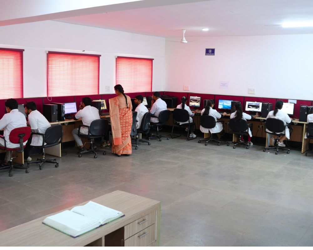 Computer laboratory with high configuration systems and Wi-Fi at Mallige College of Pharmacy